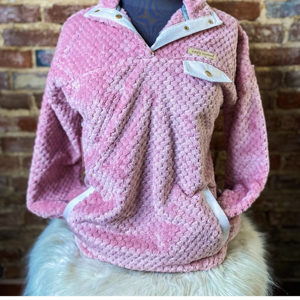 Simply Southern Pink Pullover - Picture 3 of 8